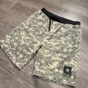 US Army Shorts Mens XL Digital Camo Sweat‎ Gym Activewear Drawstring Casual